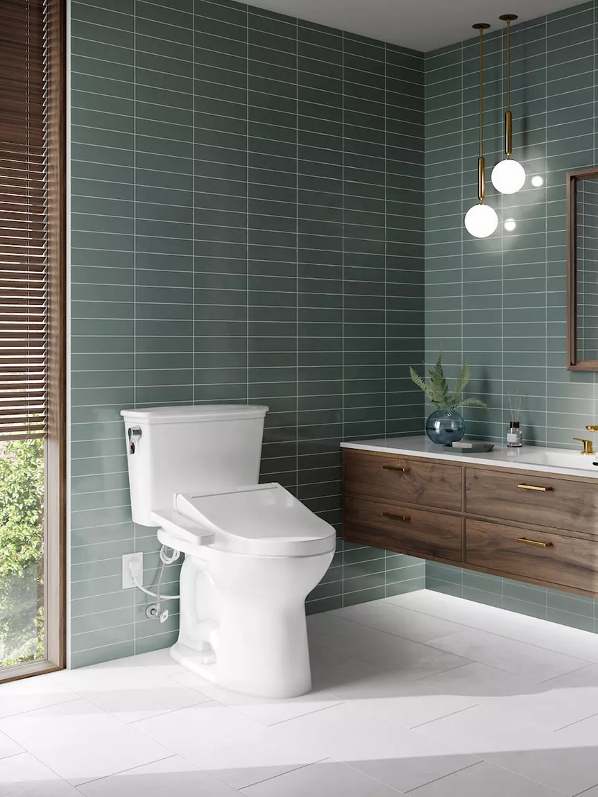 Example of two-piece WASHLET+