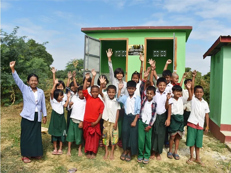 Myanmar project activity of TOTO Water Environment Fund grantee