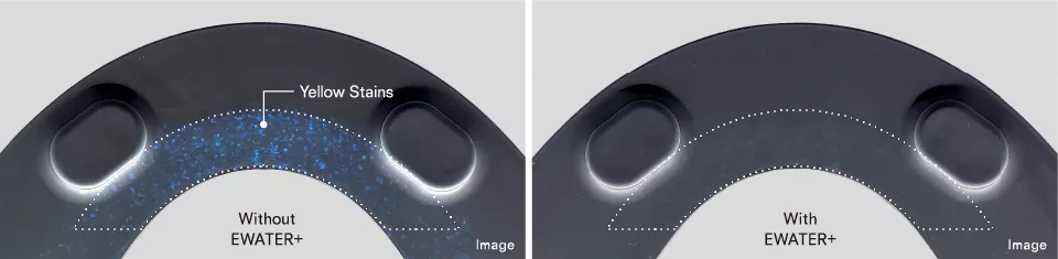 Without EWATER+ Image and With EWATER+ Image