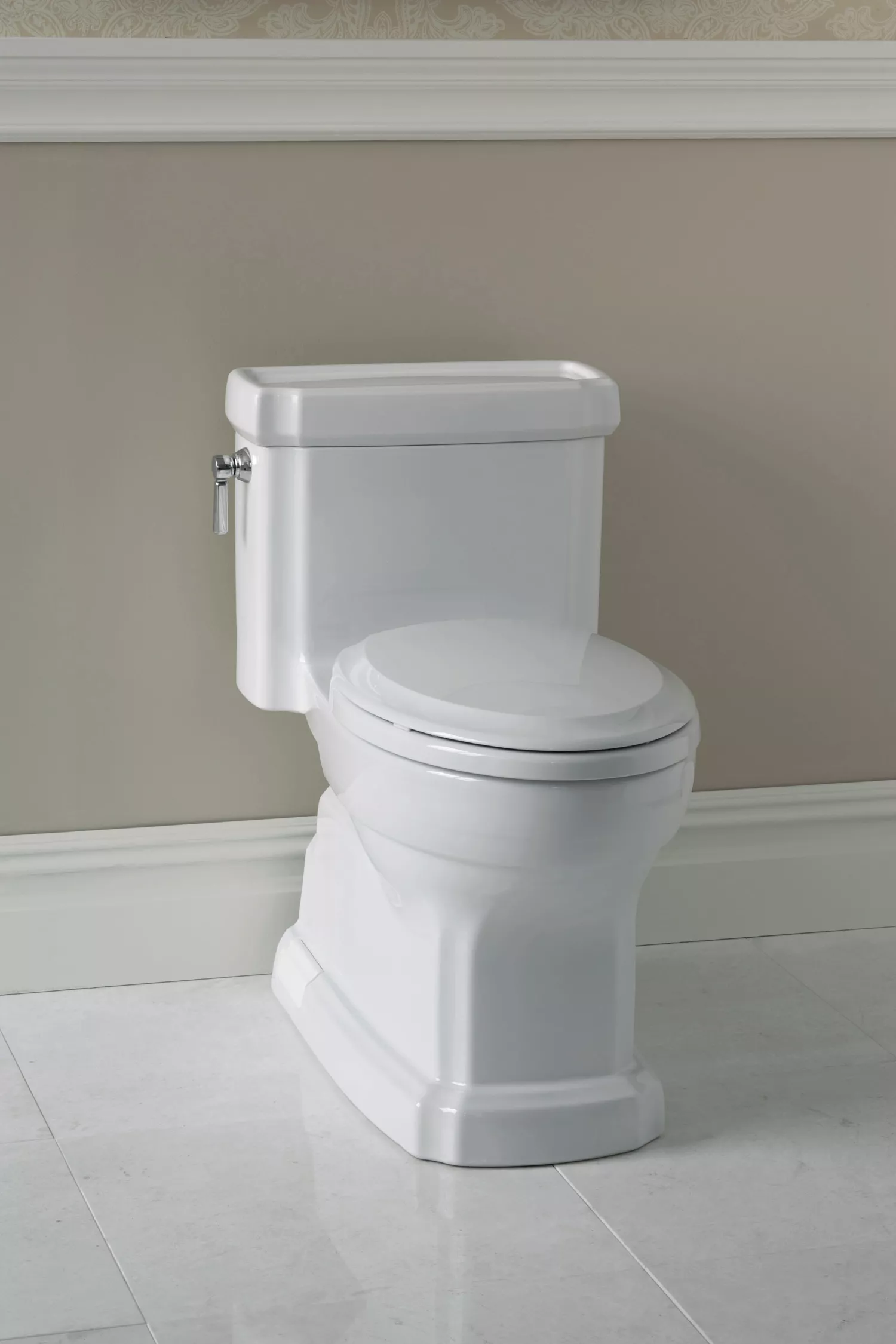TOTO’s Eco Guinevere One-Piece High-Efficiency Toilet, made in Morrow, GA, uses only 1.28 gallons per flush