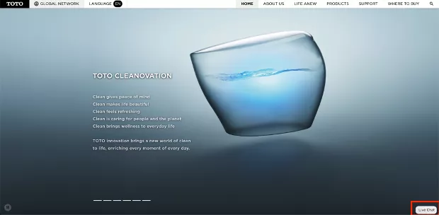 TOTO USA website screenshot