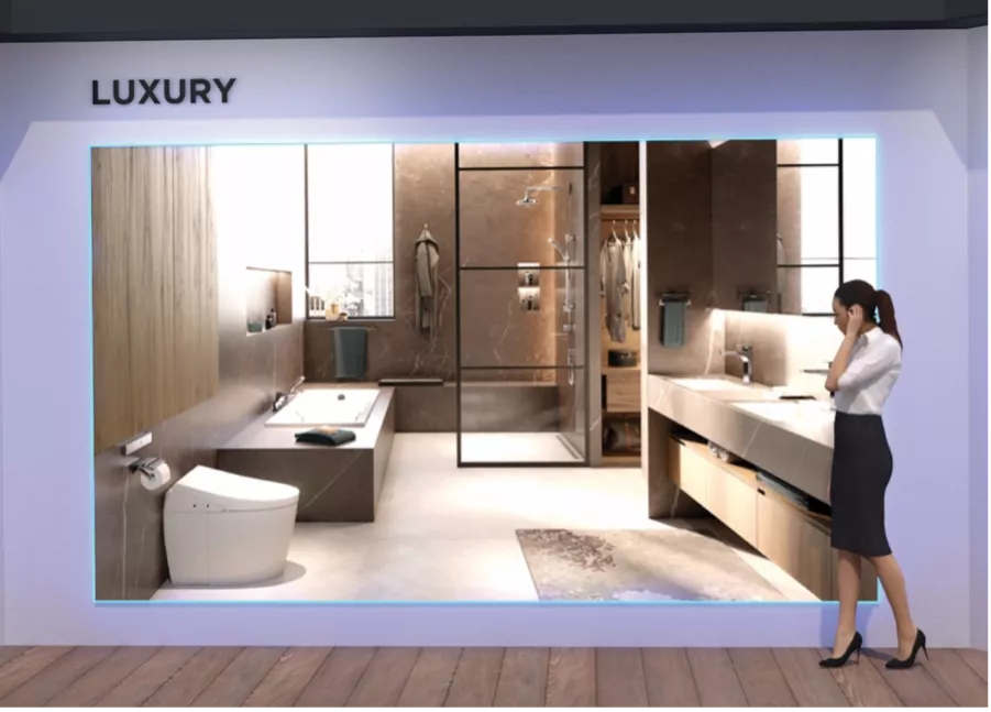 Luxury toilet virtual showroom