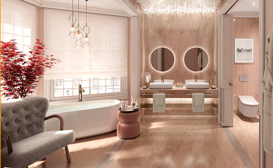 Modern bathroom with TOTO fixtures