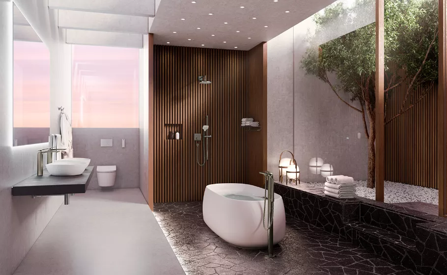 Modern bathroom with TOTO fixtures