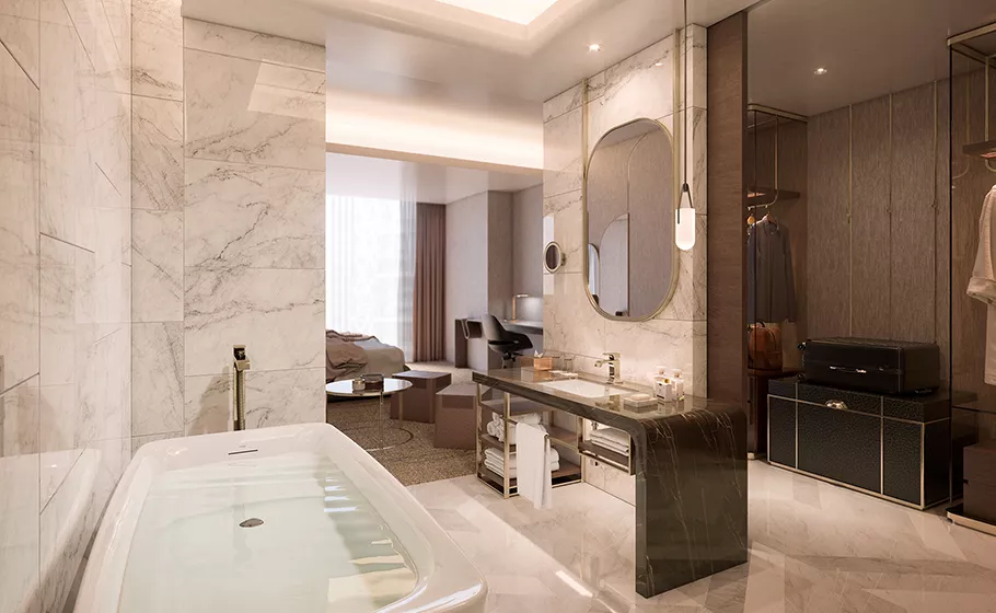 Modern bathroom with TOTO fixtures