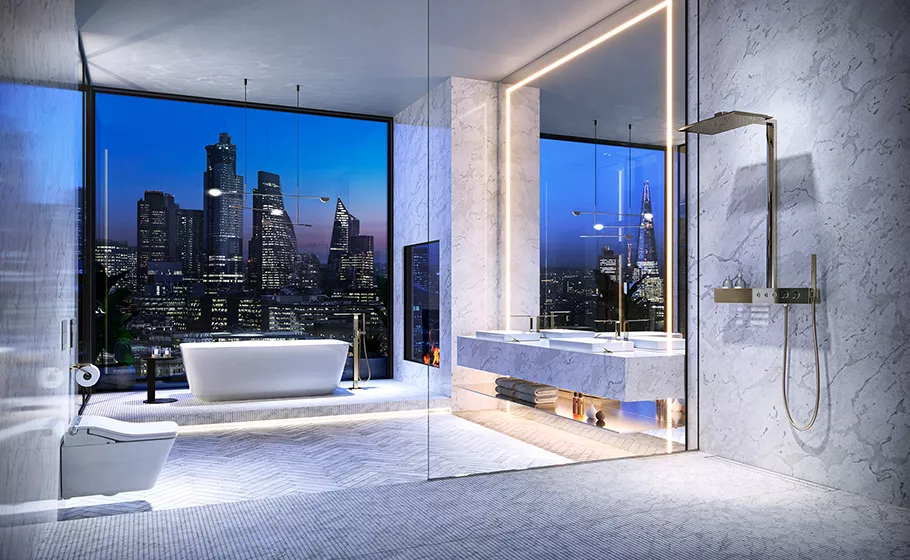 Modern bathroom with TOTO fixtures