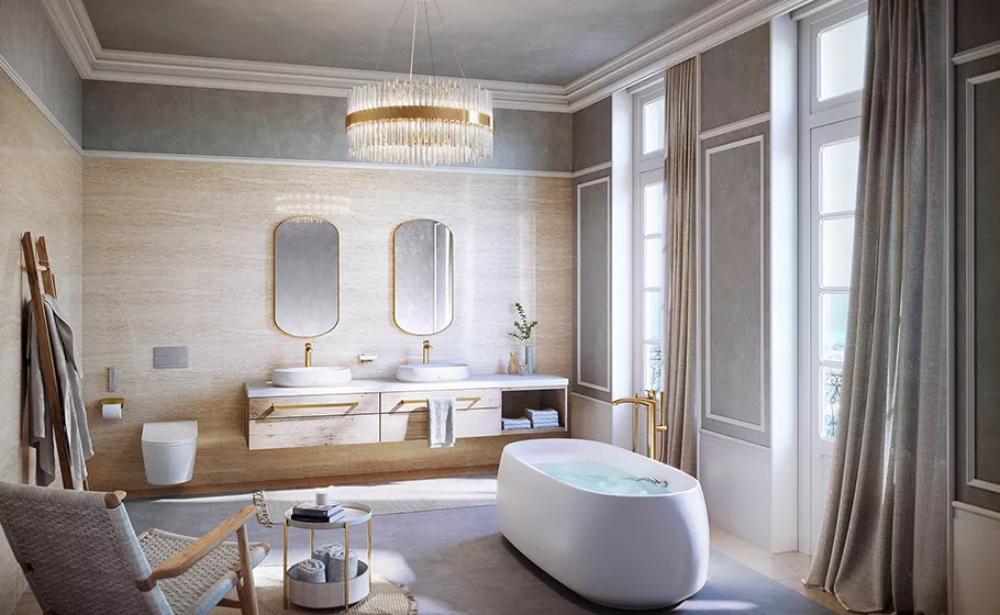 Modern bathroom with TOTO fixtures