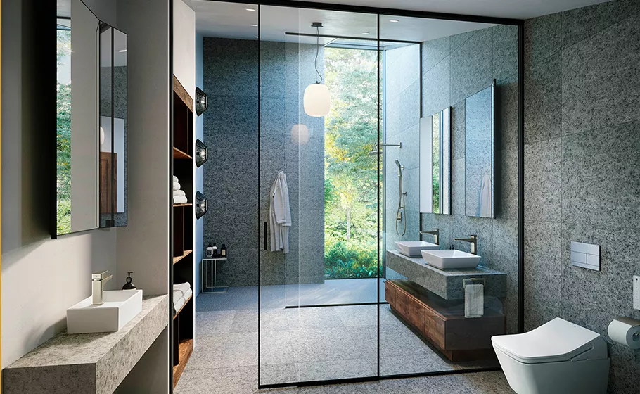 Modern bathroom with TOTO fixtures
