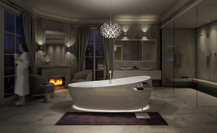 Modern bathroom with TOTO fixtures