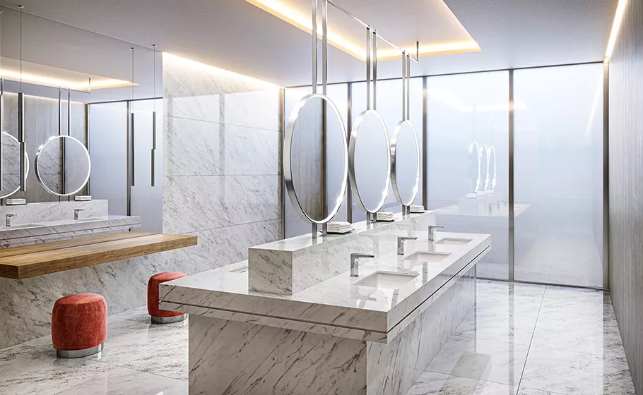 Modern bathroom with TOTO fixtures