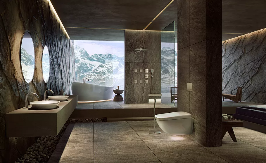 Modern bathroom with TOTO fixtures
