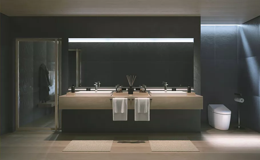 Modern bathroom with TOTO fixtures